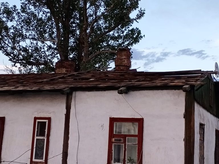 В результате сильного ветра в г. Аягоз  пострадали 7 человек